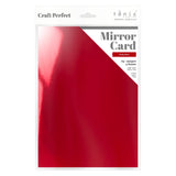 Load image into Gallery viewer, Craft Perfect Mirror Card Multipack of 4 Mirror Card - Ruby Red A4 - 9438E4