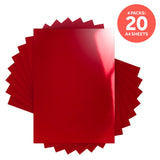 Load image into Gallery viewer, Craft Perfect Mirror Card Multipack of 4 Mirror Card - Ruby Red A4 - 9438E4