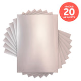 Load image into Gallery viewer, Craft Perfect Mirror Card Multipack of 4 Mirror Card - Satin Effect - Frosted Silver - A4 - 9467E4