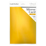 Load image into Gallery viewer, Craft Perfect Mirror Card Multipack of 8 Mirror Card - Satin Effect - Gold Pearl - A4- 9466E8