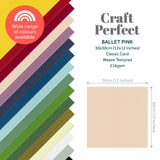 Load image into Gallery viewer, Craft Perfect New Classic Card Pack of 2 - Classic Card - Ballet Pink - Weave Textured - 12&quot; x 12&quot; 9210e2