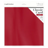 Load image into Gallery viewer, Craft Perfect New Classic Card Pack of 2 - Classic Card - Chilli Red - Weave Textured - 12&quot; x 12&quot; 9196e2