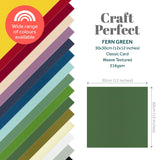 Load image into Gallery viewer, Craft Perfect New Classic Card Pack of 2  -Classic Card - Fern Green - Weave Textured - 12&quot; x 12&quot;- 9158e2