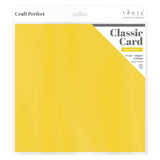 Load image into Gallery viewer, Craft Perfect New Classic Card Pack of 2 - Classic Card - Marigold Yellow - Weave Textured - 12&quot; x 12&quot; - 9149e2