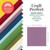 Load image into Gallery viewer, Craft Perfect New Classic Card Pack of 2 - Classic Card -Mauve Purple- Weave Textured - 12&quot; x 12&quot; 9173e2