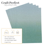 Load image into Gallery viewer, Craft Perfect Ombre Card Craft Perfect - Ombre Glitter Card - Opalescent Green - A4 (5/PK) - 8890E