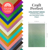 Load image into Gallery viewer, Craft Perfect Ombre Card Multipack of 10 Ombre Glitter Card - Opalescent Green - A4 - 8890E10