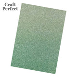 Load image into Gallery viewer, Craft Perfect Ombre Card Multipack of 5- Ombre Glitter Card - Opalescent Green - A4 - 8890E5