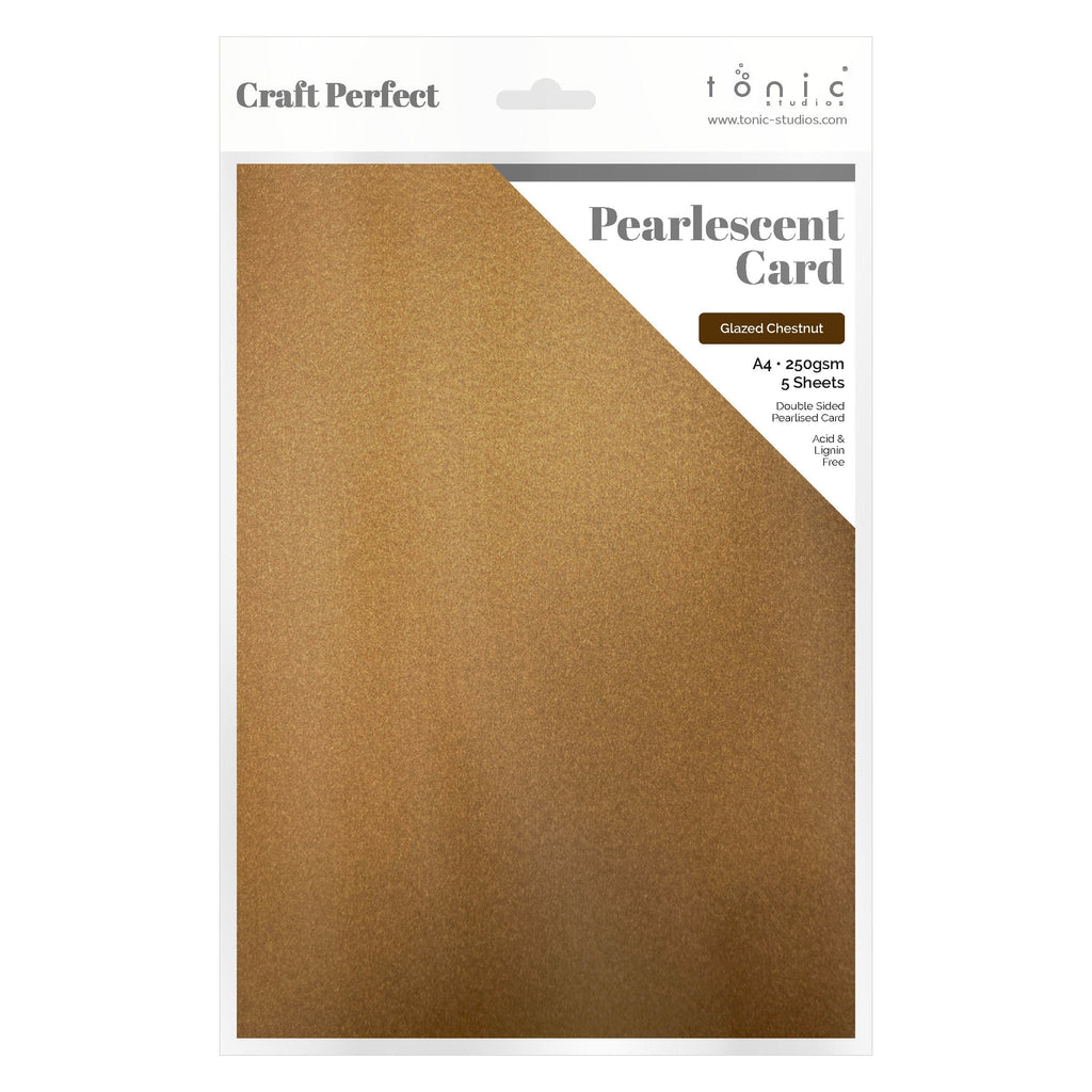 Craft Perfect Pearlescent Card Craft Perfect - Glazed Chesnut Pearlescent Card Craft Perfect - Pearlescent Card - Glazed Chestnut A4 (5/PK) - 9507E