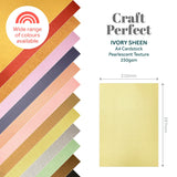 Load image into Gallery viewer, Craft Perfect Pearlescent Card Craft Perfect - Pearlescent Card - Ivory Sheen - A4 (5/PK) - 9512e