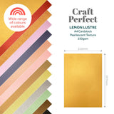 Load image into Gallery viewer, Craft Perfect Pearlescent Card Craft Perfect - Pearlescent Card - Lemon Lustre - A4 (5/PK) - 9510e