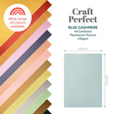 Load image into Gallery viewer, Craft Perfect Pearlescent Card Multipack of 4 Pearlescent Card - Blue Cashmere A4 - 9518E4