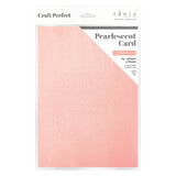 Load image into Gallery viewer, Craft Perfect Pearlescent Card Multipack of 4 Pearlescent Card -Princess Pink A4 - 9515E4