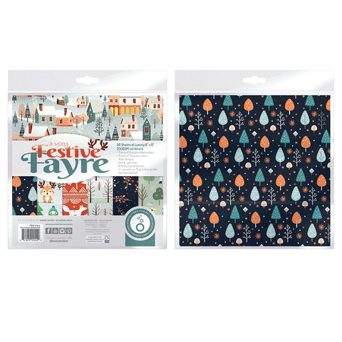 Craft Perfect Printed Papers A Very Festive Fayre 8x8 Art Pad - 5554e