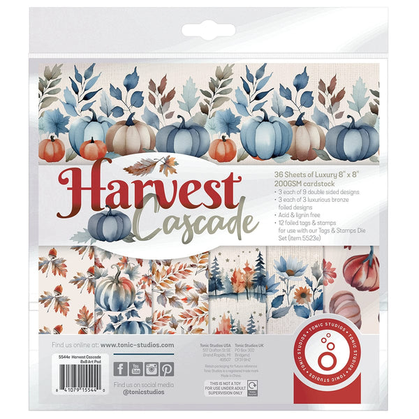 Craft Perfect Printed Papers Harvest Cascade 8x8 Art Pad - 5544e