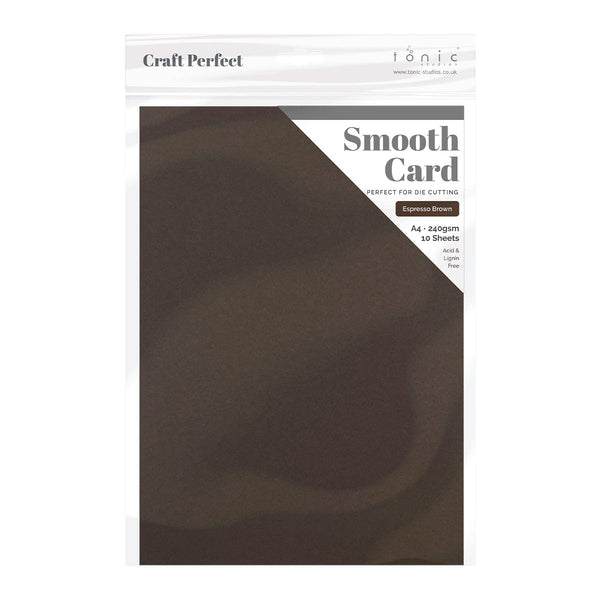 Craft Perfect Smooth Card Craft Perfect - Smooth Card - Espresso Brown - A4 (10/PK) - 9899e