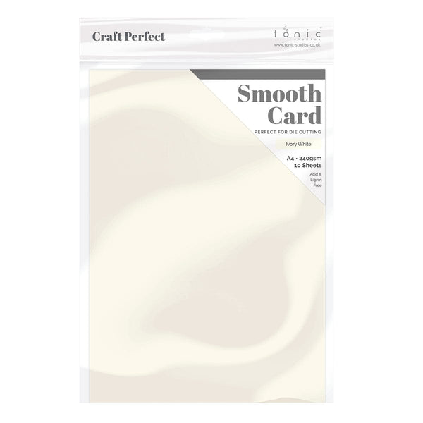 Craft Perfect Smooth Card Craft Perfect - Smooth Card - Ivory White - A4 (10/PK) - 9897E