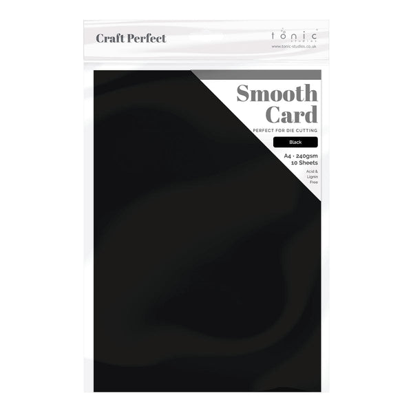 Craft Perfect Smooth Card Craft Perfect - Smooth Card - Jet Black - A4 (10/PK) - 9896E