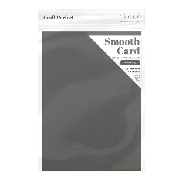 Craft Perfect Smooth Card Craft Perfect - Smooth Card - Pewter Grey - A4 (10/PK) - 9900E