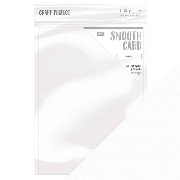 Craft Perfect Smooth Card Craft Perfect - Smooth Card - White - 300gsm - A4 (5/PK) - 9567E