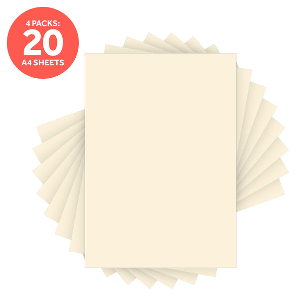 Craft Perfect Smooth Card Multipack of 4 Smooth Card - Ivory - A4 - 9568E4