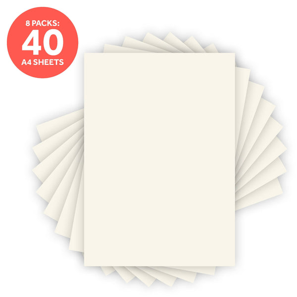 Craft Perfect Smooth Card Multipack of 8 Smooth Card - White - A4- 9567E8