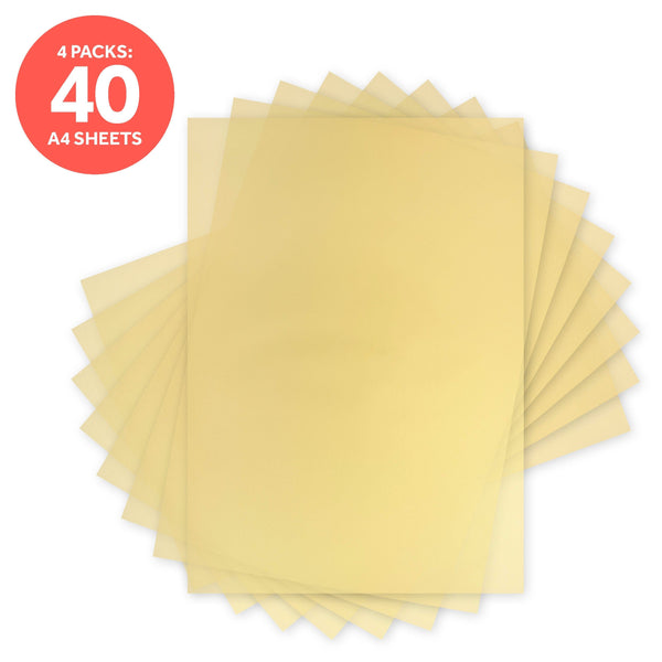 Craft Perfect Vellum Paper Multipack of 4 Vellum Paper - Pearled Gold - A4 - 9999E4