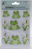 Load image into Gallery viewer, Little Birdie 3D Embellishment 9/Pkg Toad Pool