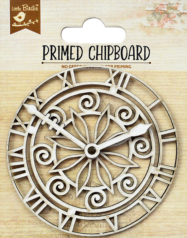 Little Birdie Laser Cut Primed Chipboard 1/Pkg Timekeeper