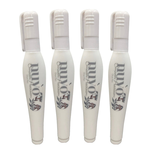 Nuvo Adhesives Multipack of 4 - Smooth Precision Glue Pen - 206n4