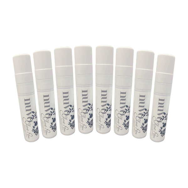 Nuvo Adhesives Multipack of 8 - Flat Tip Glue Pen Large - 204n8