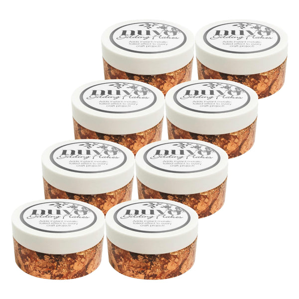 Nuvo Gilding Flakes Multipack of 8 - Gilding Flakes - Sunkissed Copper (200ml) - 852n8