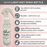 Load image into Gallery viewer, Nuvo Tools Multipack of 2 - Light Mist Reusable Spray Bottle - 849n2