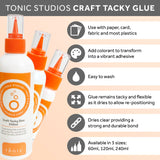 Load image into Gallery viewer, Tonic Studios Adhesives Multipack of 12 - Craft Tacky Glue 240ml PVA Glue - 4487E12