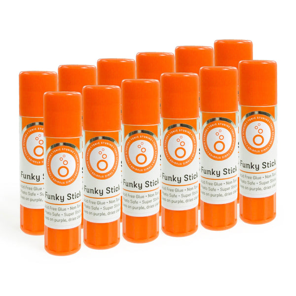 Tonic Studios Adhesives Multipack of 12 - Funky Stick 8g | Glue Stick - 424e12