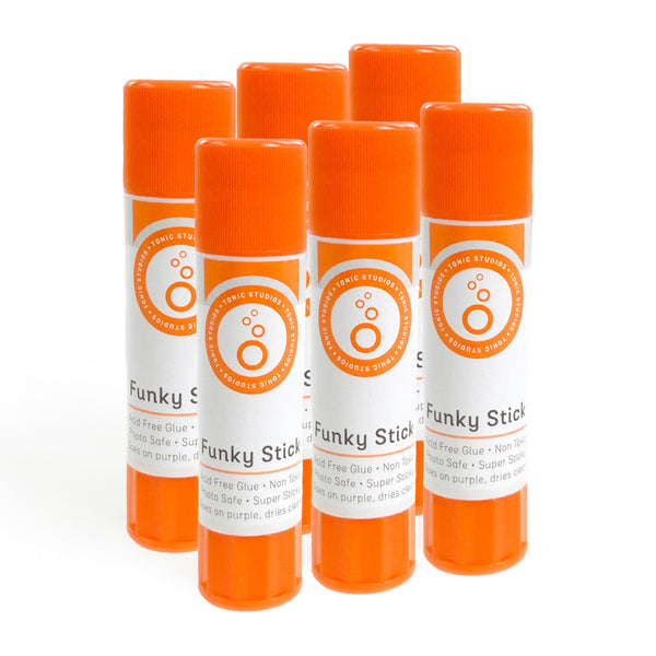 Tonic Studios Adhesives Multipack of 6- Funky Stick 21g | Glue Stick - 425e6