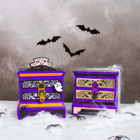 Tonic Studios Bundle Sepulchre Box & Happy Hauntings Embellishment Die Set Collection - DB150