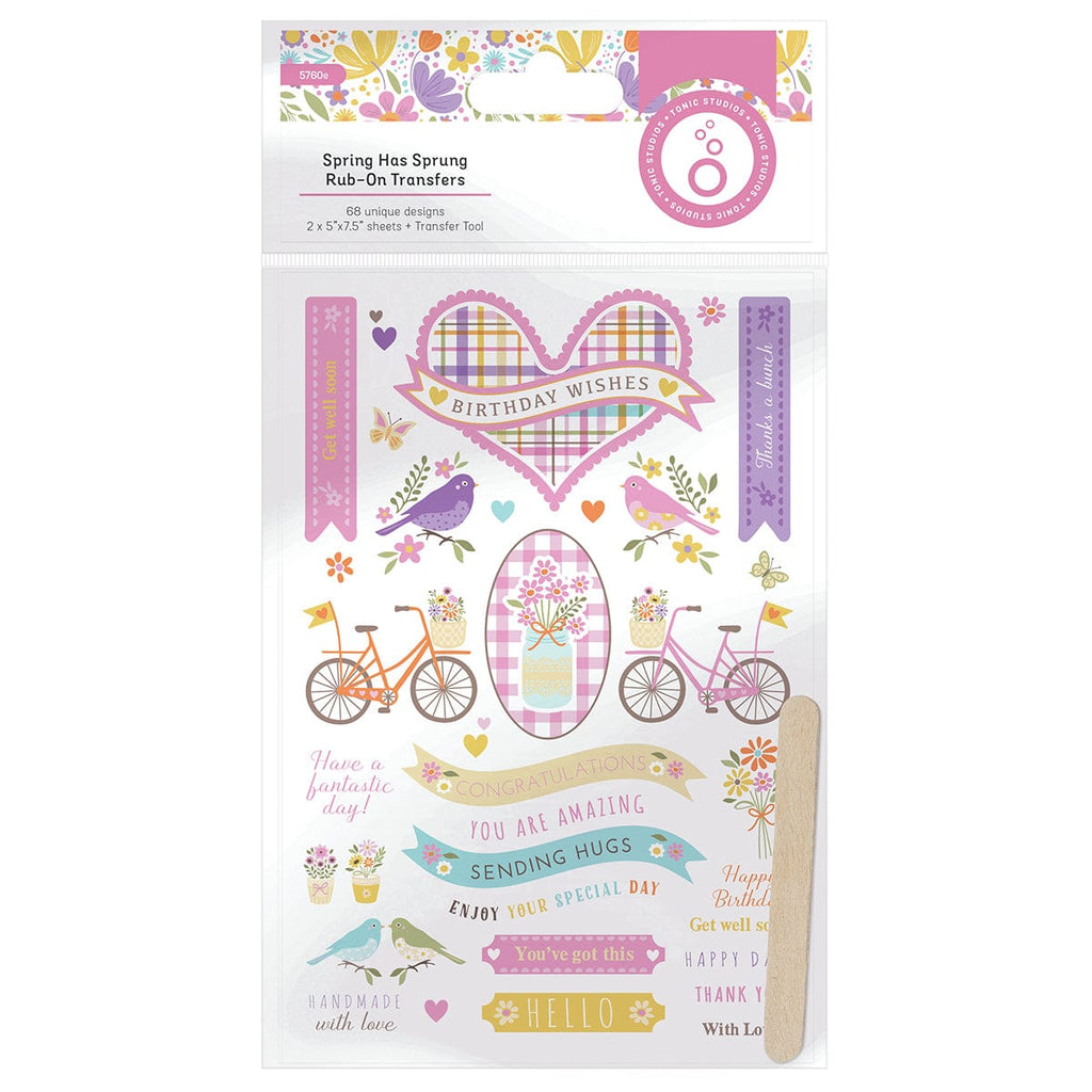 Tonic Studios bundle Spring Had Sprung - Rub-On Transfers - 5760e