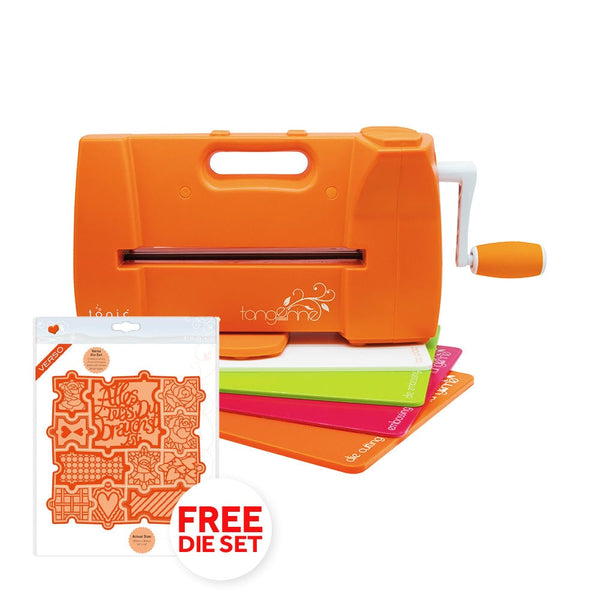 Tonic Studios bundle Tangerine Die Cutting Machine With FREE Alles Was Du Brauchst Ist Jigsaw Die Set - TB04