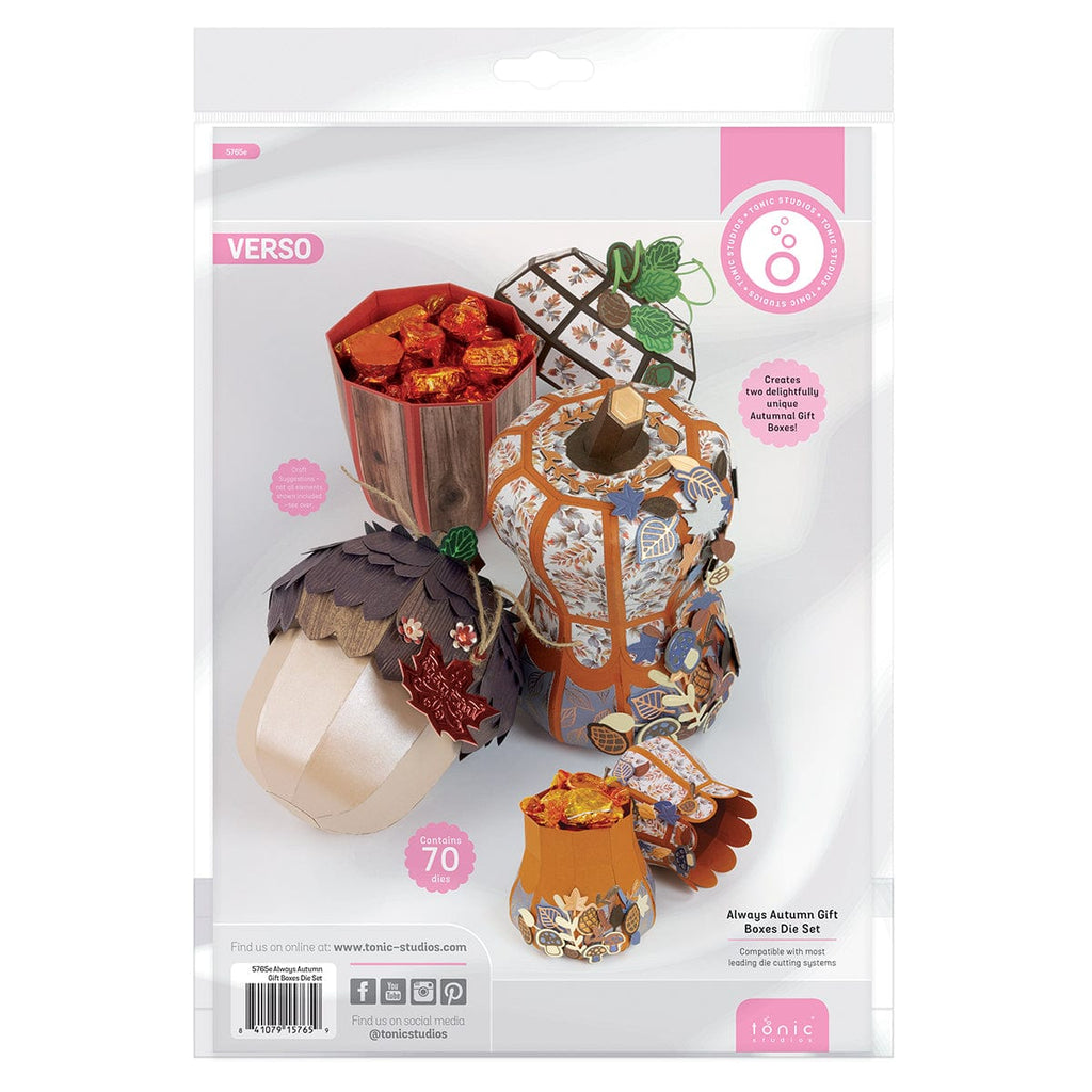 Tonic Studios Die Cutting Always Autumn Gift Boxes Die Set - 5765e