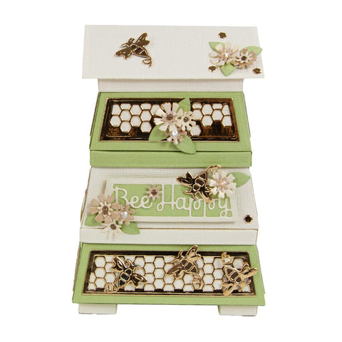 Tonic Studios Die Cutting Buzzing Beehive House Gift Box Die Set - 5111e