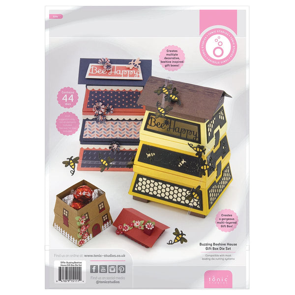 Tonic Studios Die Cutting Buzzing Beehive House Gift Box Die Set - 5111e