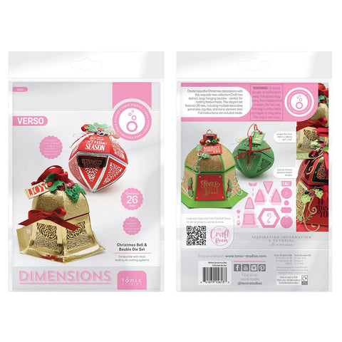 Tonic Studios Die Cutting Christmas Bell & Bauble - Die Set - 5613e