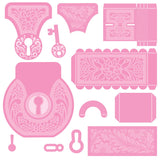 Load image into Gallery viewer, Tonic Studios Die Cutting Pretty Padlock Gift Box Die Set - 5585e