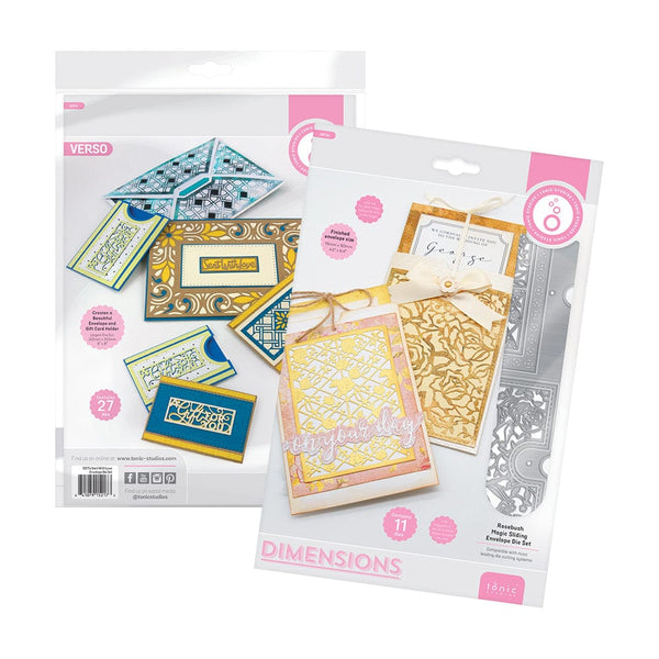 Tonic Studios Die Cutting Sent With Love & Sliding Rosebush Envelope - Die Set Bundle - SS65