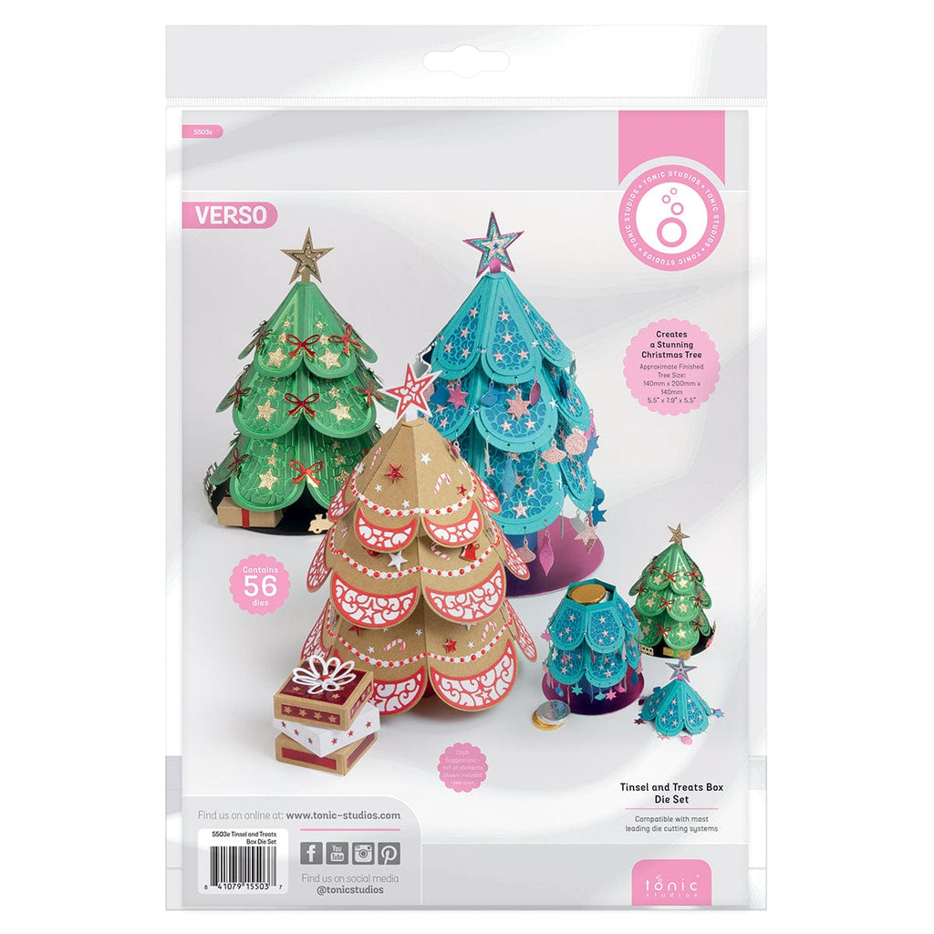 Tonic Studios Die Cutting Tinsel and Treats Box Die Set - 5503e