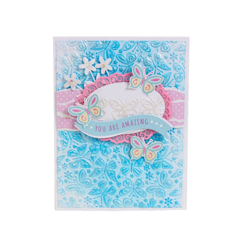 Tonic Studios Embossing Folder Spring Has Sprung - Beautiful Butterfly 3D Embossing Folder - 5763e