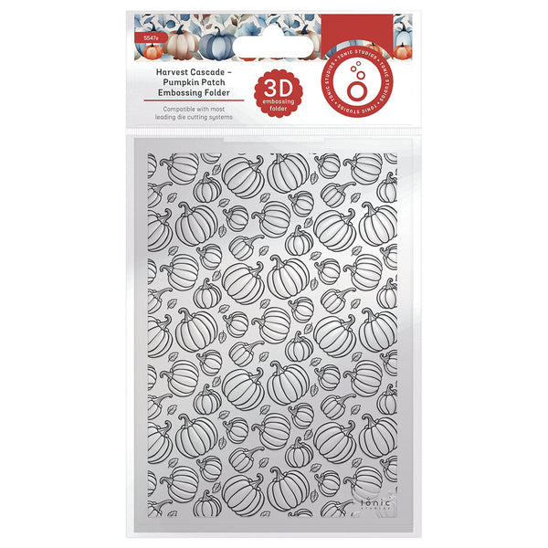 Tonic Studios Essentials Harvest Cascade Pumpkin Patch 3d Embossing Folder - 5547e