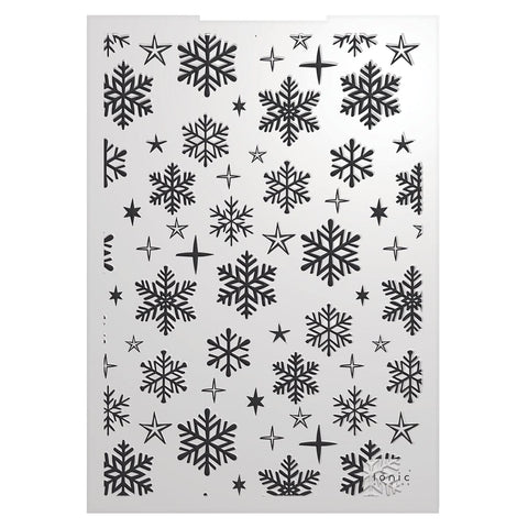 Tonic Studios Essentials Winter's Veil Midnight Flurry 3d Embossing Folder - 5568e