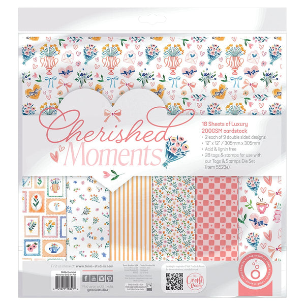 Tonic Studios Printed Papers Cherished Moments - 12" x 12" Patterned Paper Pad - 5849e